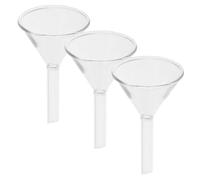 BESTonZON Embudo Pequeño de Vidrio para Laboratorio en Pack de 3 Piezas, Embudo Triangular para Verter y Filtrar Líquidos Precisión en Aplicaciones Científicas