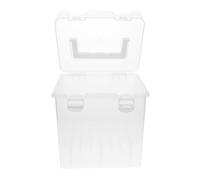 BESTonZON Estuche Transparente para Marcadores con 48 Compartimentos Caja de Almacenamiento Portátil de Plástico para Crayones y Rotuladores Organizador Ligero para Dibujo y Manualidades
