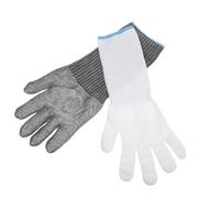 BESTonZON Guantes Anticorte Protección Integral y Resistentes de Acero Inoxidable para Cocina y Procesamiento de Mariscos para Hombres y Mujeres en Trabajo