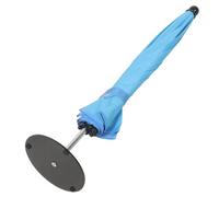 BESTonZON Mini Sombrilla de Mesa de Jardín Trasero Azul con Base Pesada | Acrílico, Hierro y Tela, Montaje sin Herramientas, para E-readers y Vasos, Uso en Piscina y Mesas
