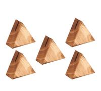BESTonZON Organizador de Tarjetas de presentación de Madera, Base Beige para Escritorio, Paquete de 5 Piezas, Adecuado para decoración de Cocina y Celebraciones