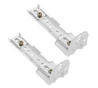 BESTonZON Riel de Cortina Doble de Acero y ABS para Montaje en Pared, Soportes Laterales Fijos de 11.5 Cm, 2 Piezas para Cortinas y Persianas en Hogar y Oficina