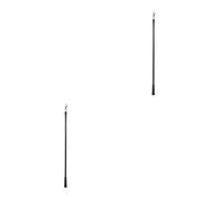 BESTOYARD 2 Piezas Barra de Cortina de 43cm con Broche, Fibra de Vidrio | Varilla con Conexión a Presión y Tubo de Aluminio Reforzado, para Apartamentos y Puertas Patio