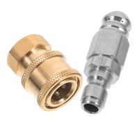 BESTOYARD Boquilla 1/4 Pulg Conexión Rápida de Acero Inoxidable Resistente de Alta Presión para Manguera de Jardín para Limpieza en Exteriores
