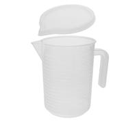 BESTOYARD Jarra Medidora de Plástico de 1000ml con Tapa, Fácil de Almacenar y Transportar, Taza Medidora Doméstica Adecuada para Líquidos y Cocina Reutilizable