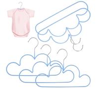 BESTOYARD Perchas para Ropa de 5 Piezas en Forma de Nube, Perchas Antideslizantes de Plástico Acero Manganeso, Tamaño 30x19 Cm, Organizador para Armario Infantil