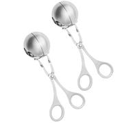 BESTOYARD Pinzas para Hacer Albóndigas de Acero Inoxidable, Ergonómicas y Prácticas, Estructura en Forma de Tijera, Paquete de 2 Piezas Plateadas Sanitarias