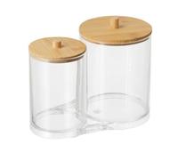 BESTOYARD Porta Hisopos Redondo de Acrílico Tapas para Dormitorio | Superficie Lisa, Fácil de Limpiar y Usar, para Bolas de Algodón, Obsequio Práctico
