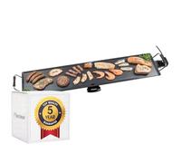Bestron XXXL Plancha electrica para cocinar, plancha cocina con revestimiento antiadherente, Parrilla eléctrica para hasta 10 personas, 2000 vatios, color: negro