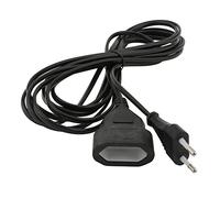 Bestsale24 GmbH InLine - Cable alargador europeo con conector y acoplamiento (5 m), color negro