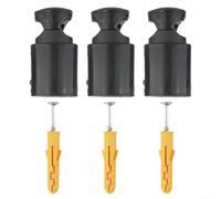 Besttoolifes negro, paquete de 3 soportes de radiador de plástico negro para toalleros calefactados, ajuste ajustable de 65-82 mm, ganchos de montaje fijo para montaje en pared con tornillos y