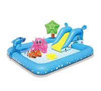 Bestway Piscina hinchable infantil 53052 Acuario 239x206x86 cm con tobogán