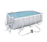 BESTWAY 56456 - Piscina Desmontable Tubular Power Steel, Depuradora de cartucho de 2.006 litros/hora, 412x201x122 cm