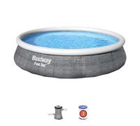 Bestway Fast Set 57376 - Ø396x84 cm - Piscina hinchable + Bomba filtro 29 W