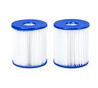 Bestway 58093 - Set de Dos Filtros de Agua Tipo I para Depuradora de Cartucho 1.249 litros/hora, Blanco, 8 x 8 x 18 cm
