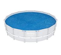 Cobertor Solar de Burbujas BESTWAY para Piscina Desmontable de varias medidas y modelos: rectangular y circular de fácil instalación sobre el agua. El plástico evita que el agua se ensucie y lo calien
