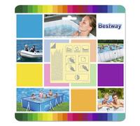 Bestway 62091 - Kit de Reparación Piscinas, Spas, Colchonetas y Camas Hinchables con 10 Parches Autoadhesivos