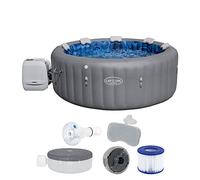 Bestway 85"x31.5"/2.16mx 80cm Santorini MaxHold EnergySense Smart Luxe HydroJet Pro 7 Gris Redondo