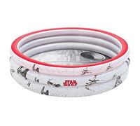 BESTWAY 91209 - Piscina Hinchable Infantil Star Wars Redonda 152x30 cm Estructura 3 Anillos Vinilo Resistente Blanco y Rojo con Parche de Reparación Incluido