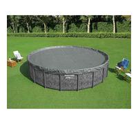 Bestway Cubierta para Piscina Ø6,1 m Redondo Poliéster Gris