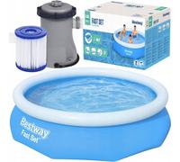 Bestway Fast Set 57270, 3638 litros, Piscina inflable, Azul, 11,1 kg