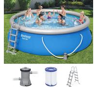 Bestway Fast Set 57289, 13807 litros, Piscina inflable, Escalera, Azul, 46 kg