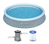 Bestway Fast Set 57313 - Ø457x84 cm - Piscina hinchable + Bomba filtro 29 W