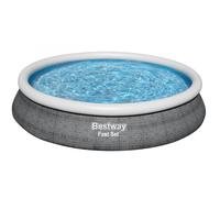 Bestway Fast Set 57313 piscina sobre suelo Piscina con anillo hinchable Círculo 9677 L Gris