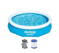 Bestway Fast Set - Juego de Piscina con Bomba de Filtro (305 x 66 cm), Color Azul