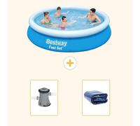 Bestway Fast Set, piscina redonda - 366 x 76 cm - de 3 piezas, modelo S22276
