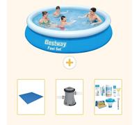 Bestway Fast Set, piscina redonda - 366 x 76 cm - de 4 piezas - modelo S22267