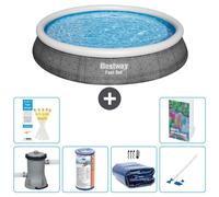Bestway Fast Set, piscina redonda - 396 x 84 cm - de 5 piezas, modelo S201