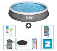 Bestway Fast Set, piscina redonda - 396 x 84 cm - de 5 piezas, modelo S254