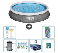 Bestway Fast Set, piscina redonda - 396 x 84 cm - de 5 piezas, modelo S282