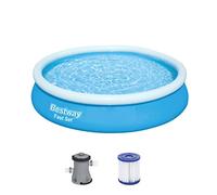 Bestway Set Piscina Hinchable Desmontable Redonda Depuradora Kit Reparación Dimensiones 305 x 76 cm, 366 x 76 cm, 457 x 84 cm