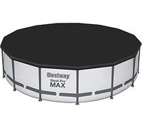 Bestway Lona de PVC para piscina Steel Pro Max de 457 cm de diámetro Gris/Negro