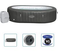 Bestway Lay-Z-Spa Mauritius, jacuzzi inflable oval con sistema de burbujas