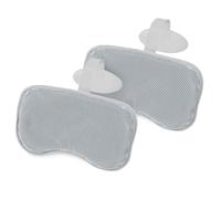 Bestway Almohada de baño de spa 2 uds. Acero y PVC Gris