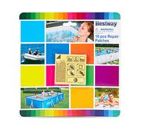 Bestway Parches de reparación adhesivos subacuáticos Flowclear de 6,35 x 6,35 cm (10 parches)