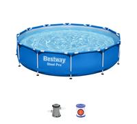 Bestway Piscina Desmontable Tubular Bestway Steel Pro 366x76 cm con Depuradora Cartucho 1.249 L/H Blue