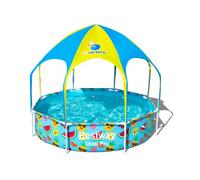 Bestway Piscina Desmontable Tubular Infantil Bestway Splash-In-Shade 244x51 cm con Parasol Multicolor 244x244x51cm.