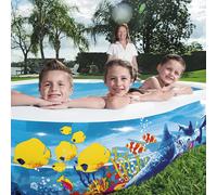 Bestway Piscina Hinchable 2 Camaras Fondo de Mar 262x157x46 cm
