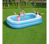 Bestway Piscina Hinchable 2 Camaras Rectangular Azul 262x175x51 cm +6 Años Jardin 54006