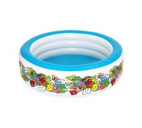 Bestway Piscina Hinchable Autoportante Infantil Bestway 193x53 cm Diseño Animales de Colores Edad Mayores de 6 Años Multicolor 193x193x53cm.