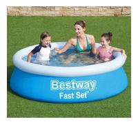 Bestway Piscina hinchable Fast Set redonda azul 183x51 cm