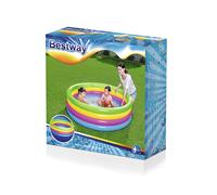 Bestway Piscina Hinchable Infantil 4 Aros Arcoiris 157x46 cm +3 Años Jardin 51117