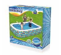 Bestway Piscina Hinchable Infantil Juego Basket 251x168x102 cm +3 Años Jardin 54122