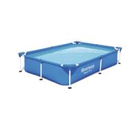 Bestway Piscina Rectangular Infantil de Poliéster Steel PRO | Medidas 221x150x43 cm