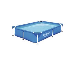 Bestway Piscina Rectangular Infantil de Poliéster Steel PRO | Medidas 221x150x43 cm