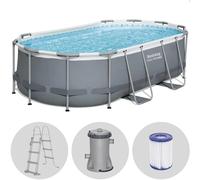 Bestway Power Steel 56620 - 427x250x100 cm - Piscina Ovalada